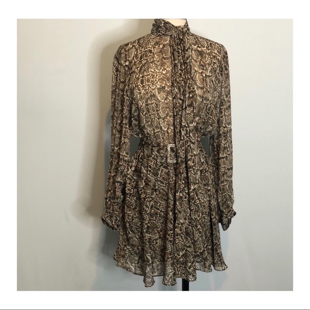 NWT ZARA ANIMAL PRINT DRESS SMALL